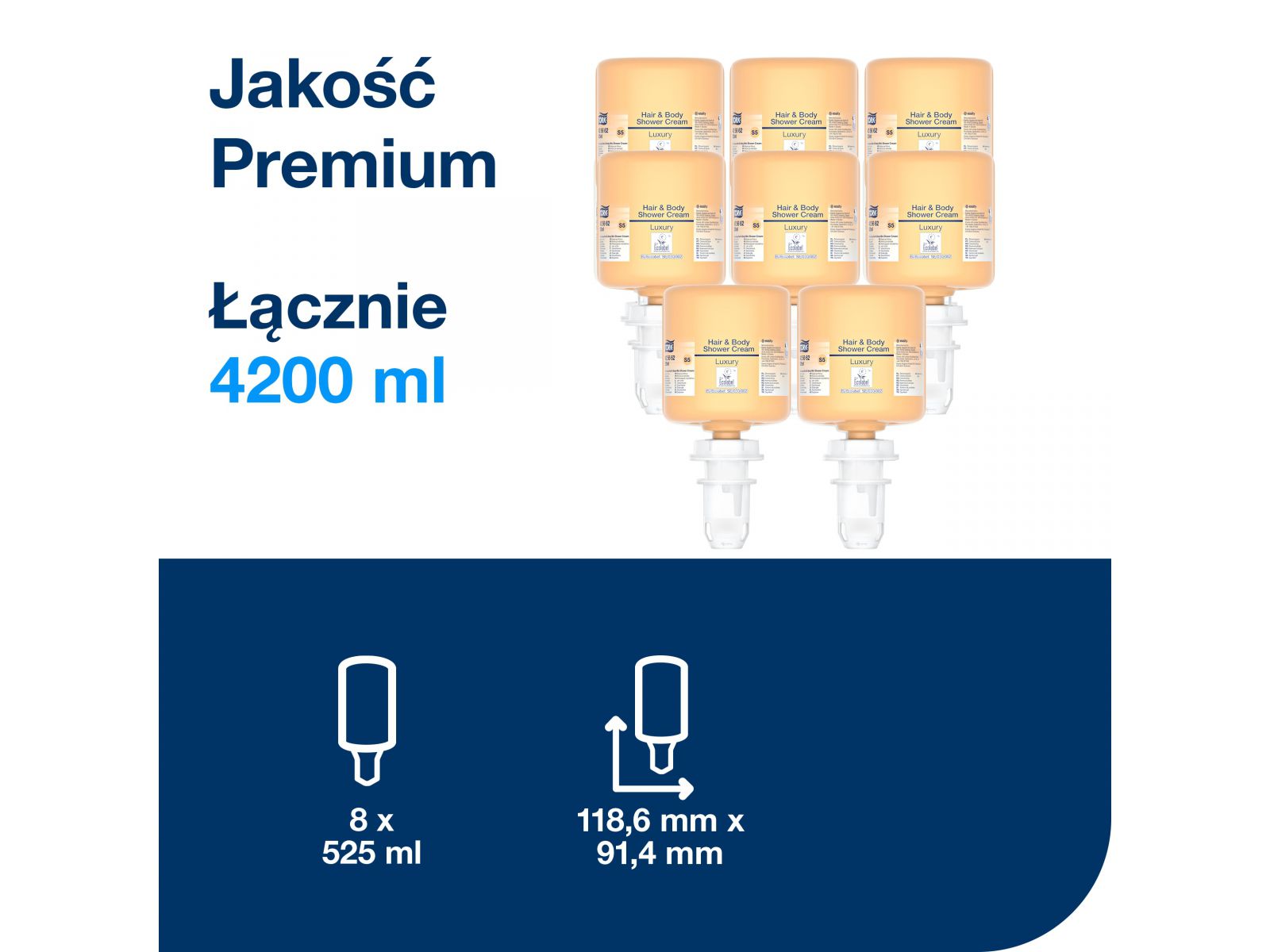 Karton Żel S5 TORK 425662 LUXURY 8x 525 ml